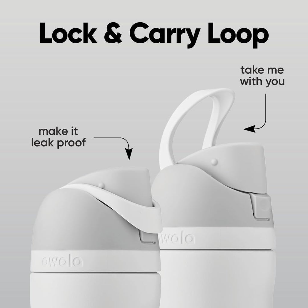 Owala FreeSip Insulated Stainless Steel Water Bottle with Straw. BPA-Free Sports Water Bottle. Great for Travel. 24 Oz. Shy Marshmallow