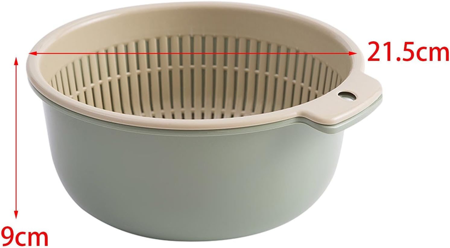 Food Strainer. Vegetable Washing Drainage Basket. Multifunctional Mixing Thicken Material Sturdy Fruit Cleaning Basin for Pasta Salads Noodles. Large Green