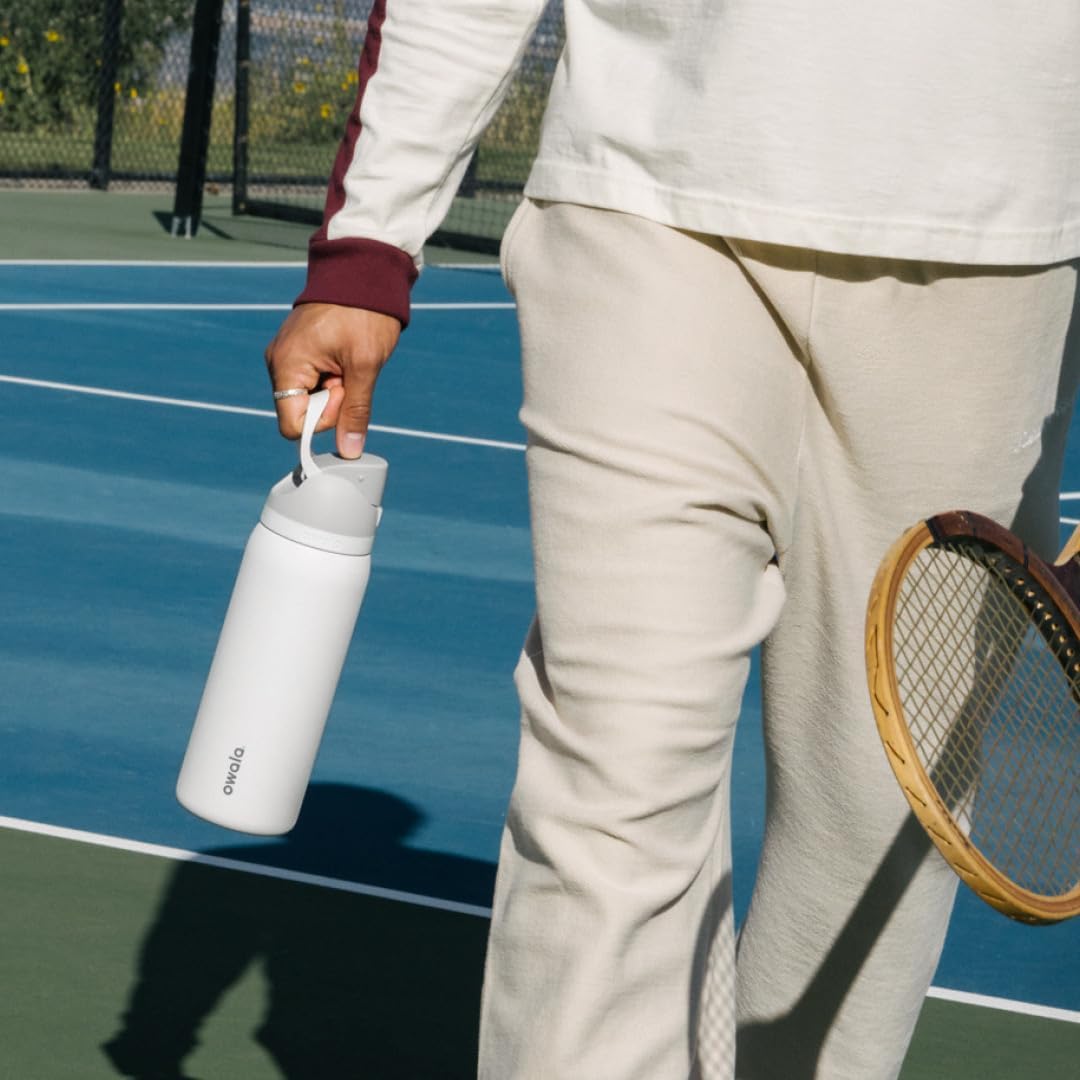Owala FreeSip Insulated Stainless Steel Water Bottle with Straw. BPA-Free Sports Water Bottle. Great for Travel. 24 Oz. Shy Marshmallow