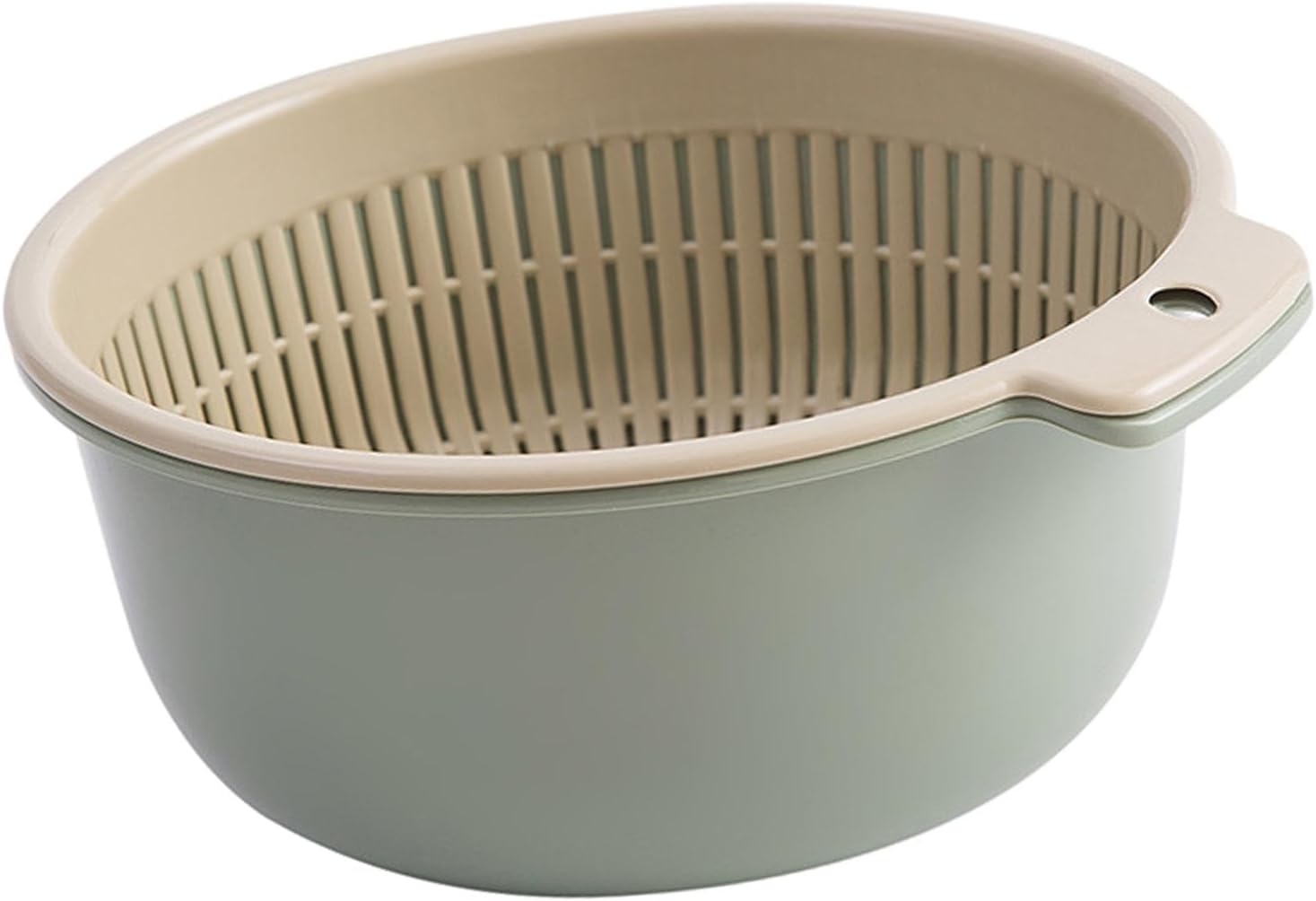 Food Strainer. Vegetable Washing Drainage Basket. Multifunctional Mixing Thicken Material Sturdy Fruit Cleaning Basin for Pasta Salads Noodles. Large Green