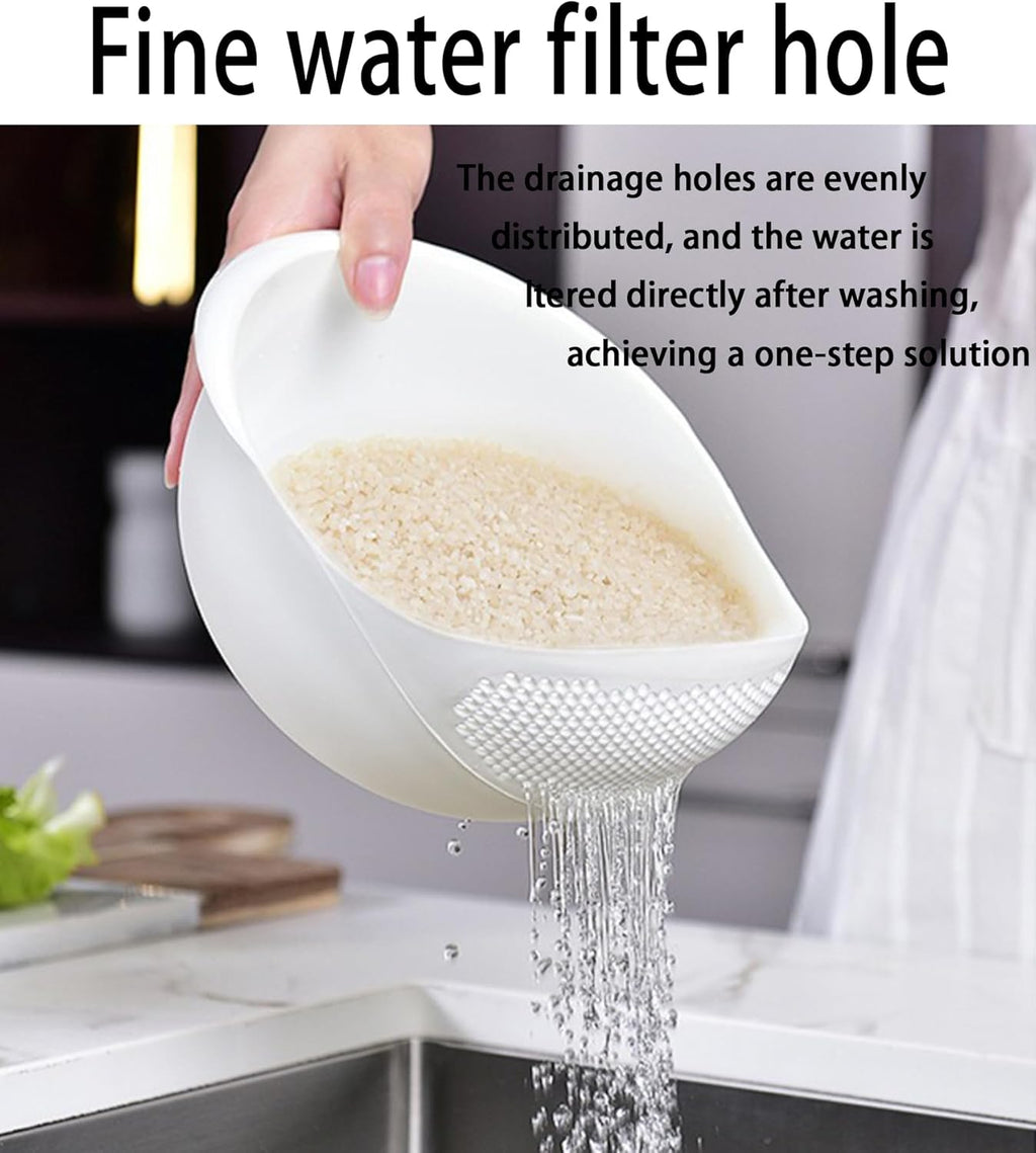 2-in-1 Rice Colander. Vegetable and Fruit Cleaning Filter Basket. 2Piece Sturdy and Easy-To-Use Food Grade Kitchen Tool Accessories (Pink. Small)