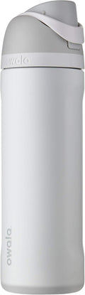 Owala FreeSip Insulated Stainless Steel Water Bottle with Straw. BPA-Free Sports Water Bottle. Great for Travel. 24 Oz. Shy Marshmallow